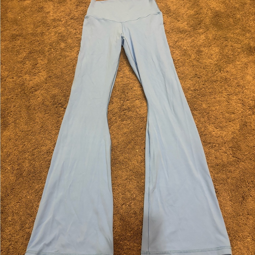 Blue bootcut leggings